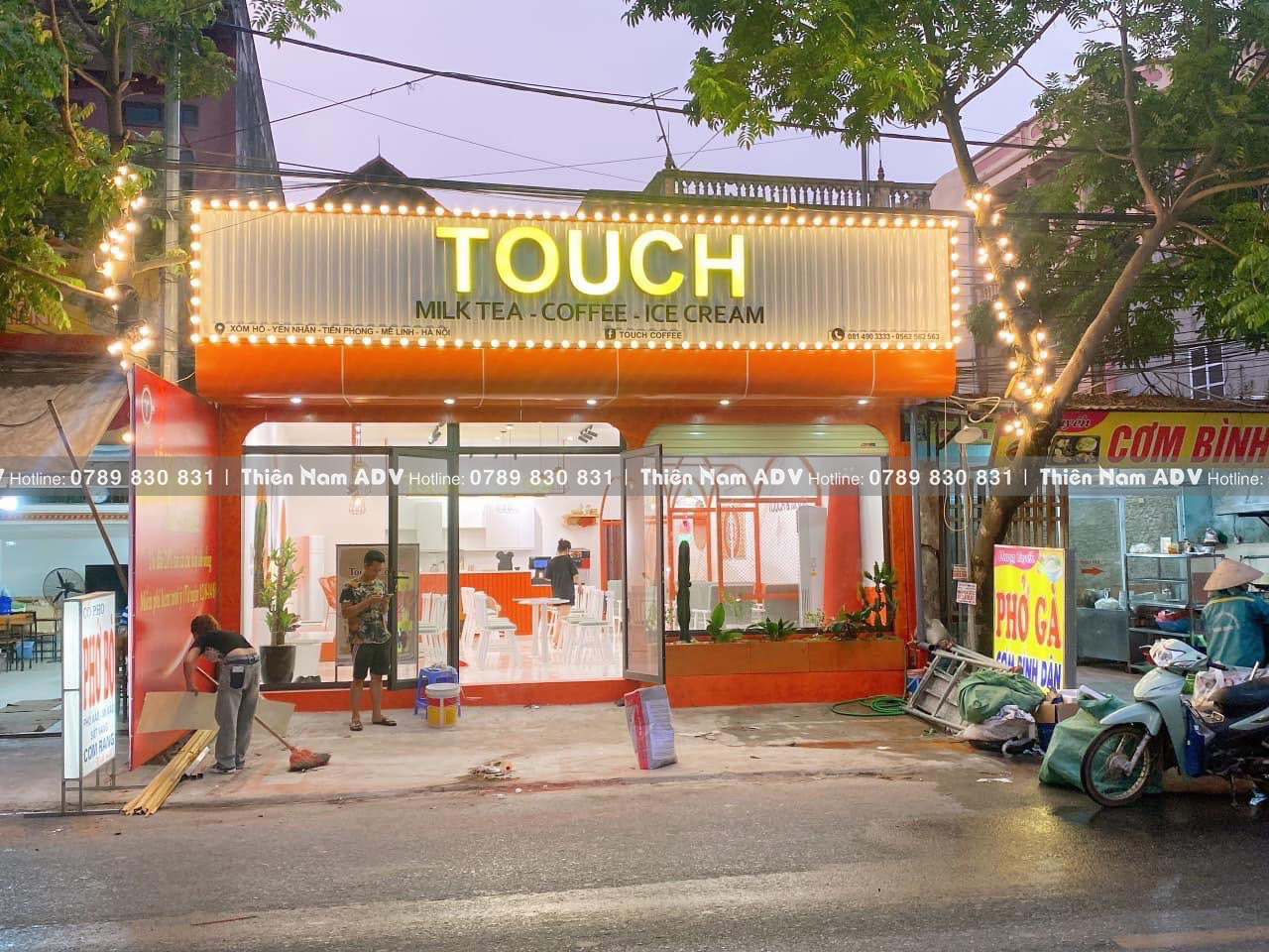 Bảng alu chữ nhôm Touch Cafe