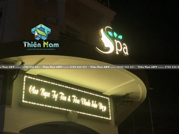 làm bảng hiệu spa 