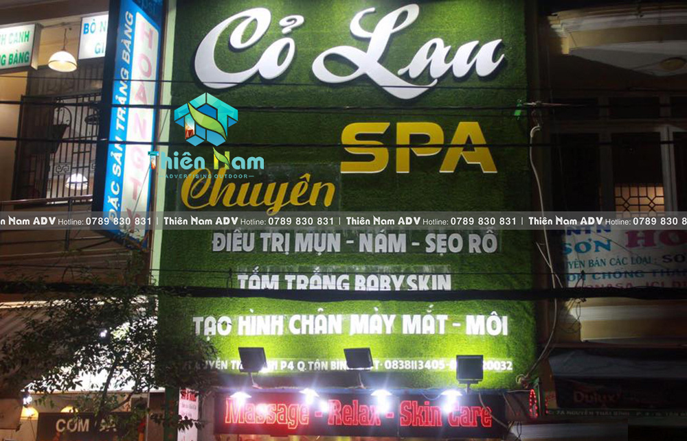 làm bảng hiệu spa 